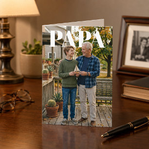 PhotoPop Pappa Lägg till ditt foto Fars dag Kort