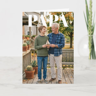 PhotoPop Pappa (Lägg till ditt foto två gånger) Fa Kort