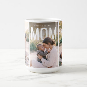 PhotoPop Världens Bästa Mamma 3 Foto Anpassat Kaffemugg