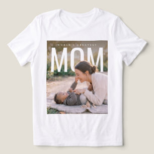 PhotoPop Världens Bästa Mamma Anpassad Foto T Shirt