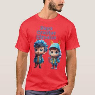 Photorealistiska Chibi Boy "Hope Skapar Miracle" T Shirt