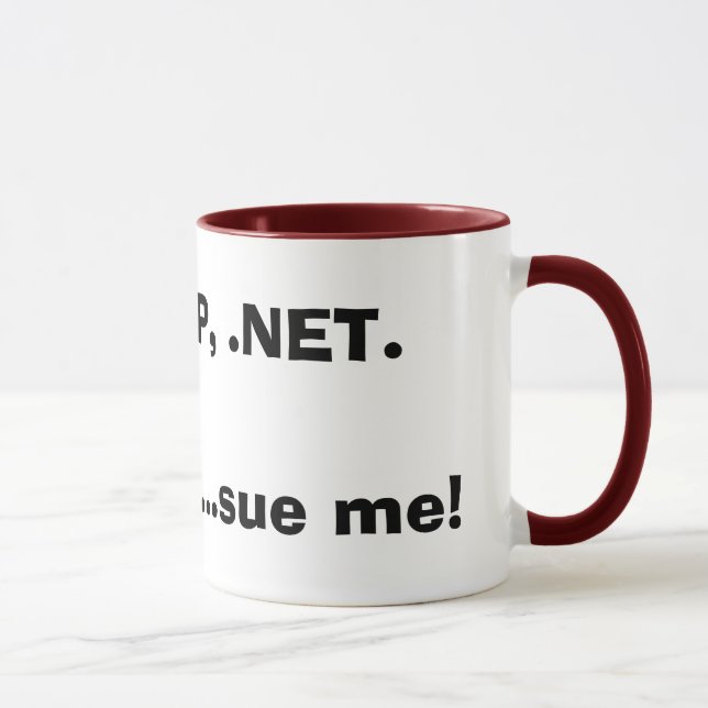 PHP ASP, .NET.Im en geek… stämm mig! Mugg (Höger)