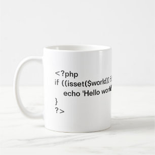PHP Hej World! villkorskod mugg