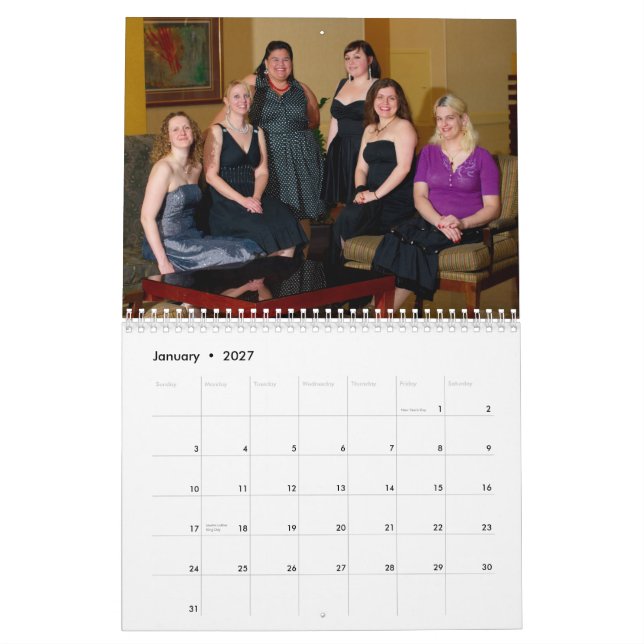 Php-kvinnor 2010 (det normala) kalender (Jan 2027)