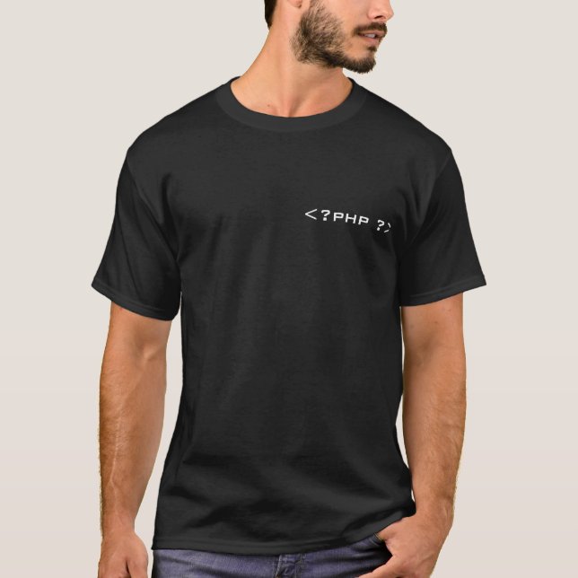 <?php ?> t-shirt (Framsida)