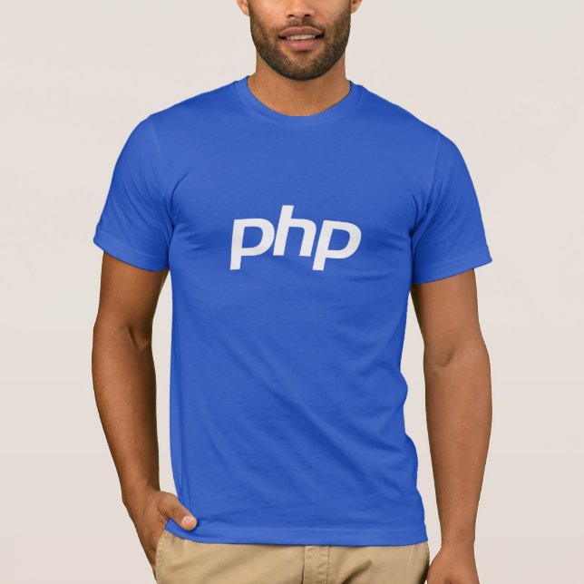 Php-T-tröja (blått) Tee Shirt (Framsida)