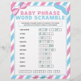 Phrase Scramble baby [Gender Surprise] Brevhuvud