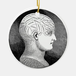 Phrenology Julgransprydnad Keramik