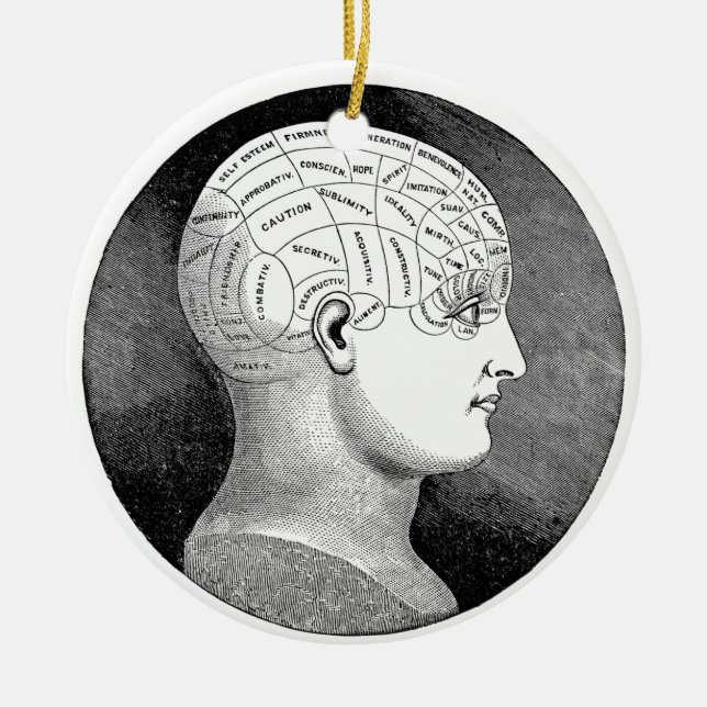 Phrenology Julgransprydnad Keramik (Framsidan)
