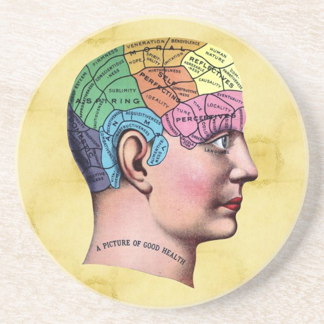Phrenologykustfartyg Underlägg Sandsten (Framsidan)