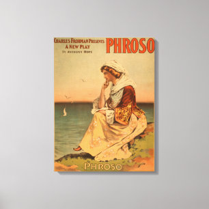 Phroso kvinna på den sceniska affischen för strand canvastryck