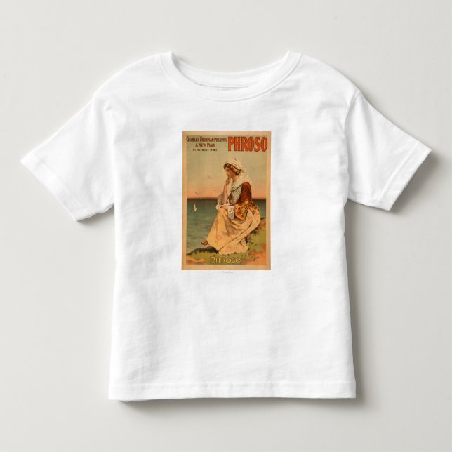 Phroso Woman vid Beach teatralisk Poster Tee (Framsida)