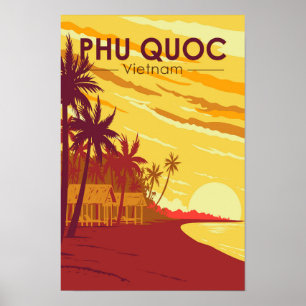 Phu Quoc Island Vietnam Resa Konst Vintage Poster
