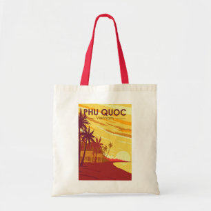 Phu Quoc Island Vietnam Travel Art Vintage Tygkasse