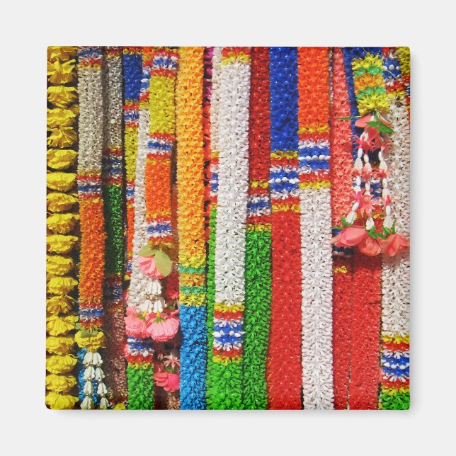 Phuang Maalai - Thai Blommigt Garland Magnet (Framsidan)