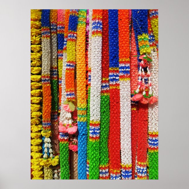 Phuang Maalai - Thai Blommigt Garland Poster (Framsidan)