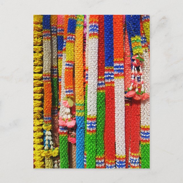 Phuang Maalai - Thai Blommigt Garland Vykort (Framsida)