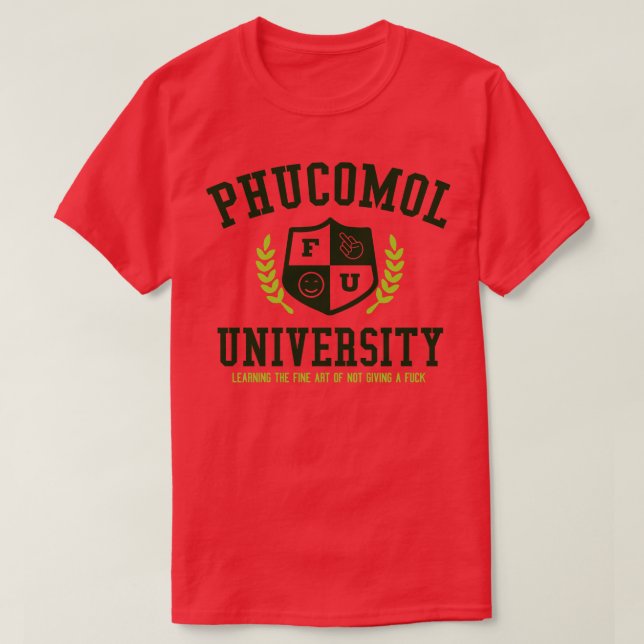 PHUCOMOL UNIVERSITETEN T SHIRT (Design framsida)