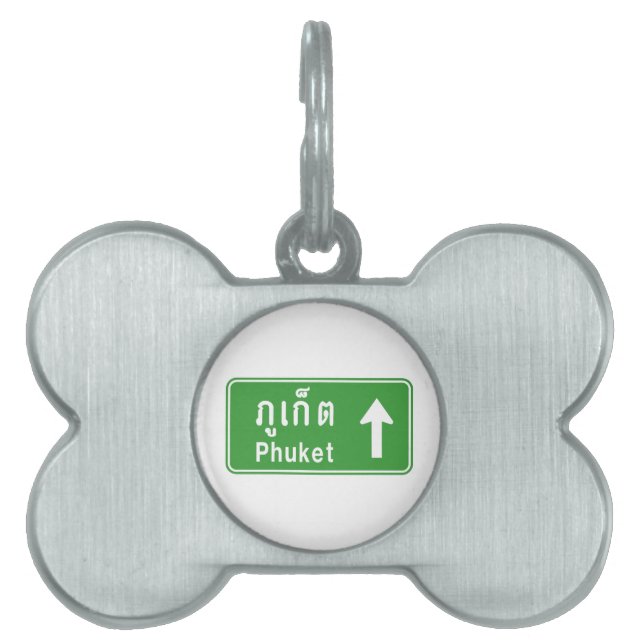 Phuket Ahead ⚠ Thai Highway Traffic Sign ⚠ Namnbricka Husdjur (Framsidan)
