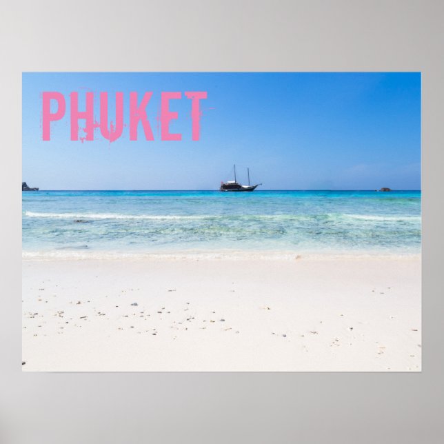Phuket Beach Thailand souvenir Poster (Framsidan)