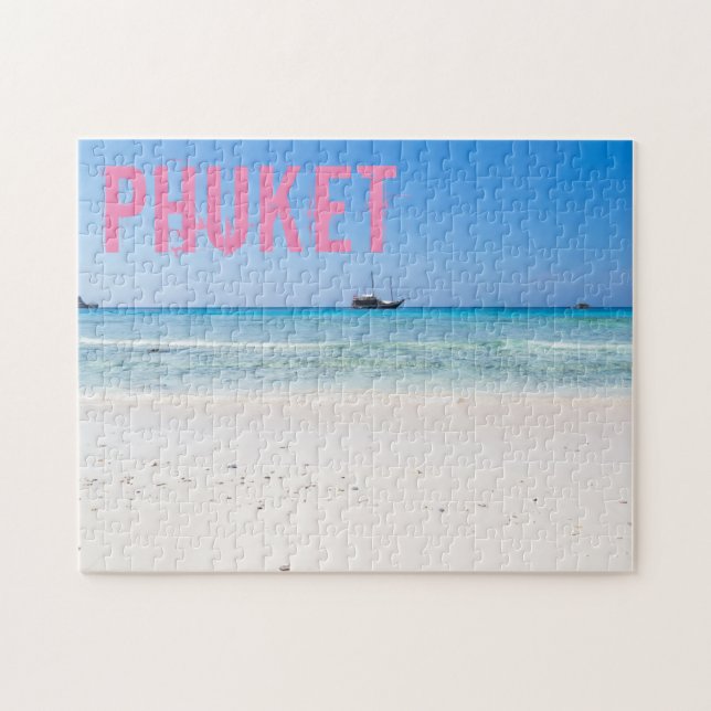 Phuket Beach Thailand souvenir Pussel (Horisontell)
