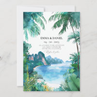 Phuket Bröllop Thailand-inbjudan