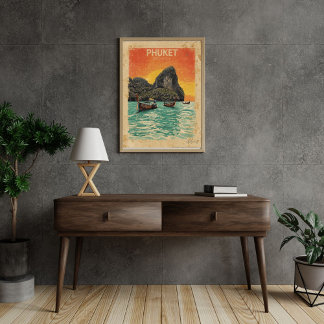 Phuket Paradiset – Vintage Thailand Resa Poster