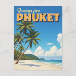 Phuket Patong Beach Thailand Travel Vykort