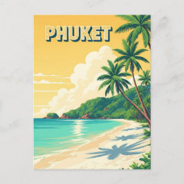Phuket Patong Beach Thailand Travel Vykort