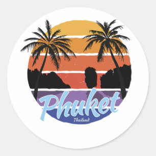 Phuket Sticker, Phuket Thailand Runt Klistermärke