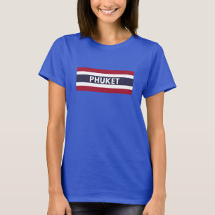 Phuket Thailand i Thai Flagga T-Shirt