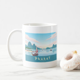 Phuket Thailand Pastel Travel Kaffemugg