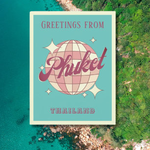 Phuket Thailand Resro Vintage Postcard Vykort