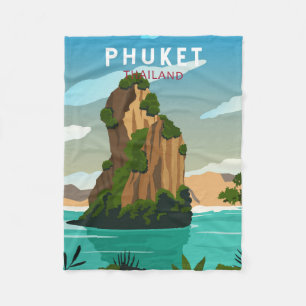 Phuket Thailand Retro Fleecefilt