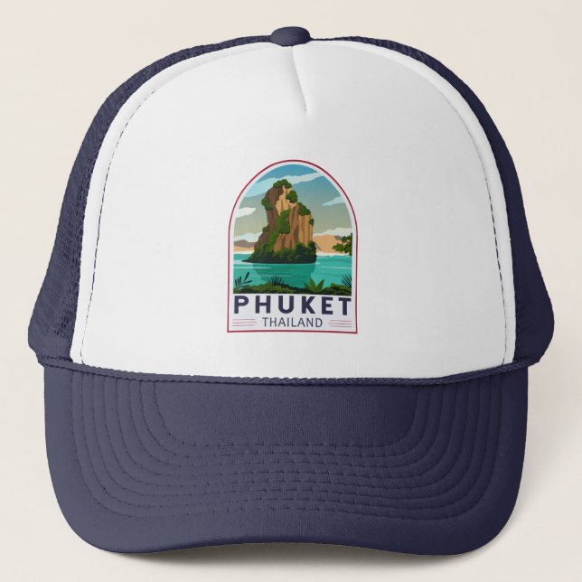 Phuket Thailand Retro Keps (Framsida)