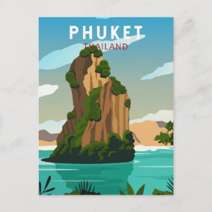 Phuket Thailand Retro-vykort Vykort