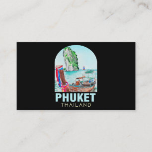 Phuket Thailand Travel Poster Summer Vacation Trav Visitkort