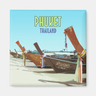 Phuket Thailand Tropical Beach Vintage Magnet