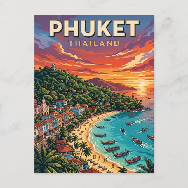 Phuket Thailand Vykort (Framsida)