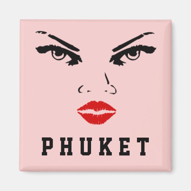 Phuket, Thailand Woman Magnet (Framsidan)