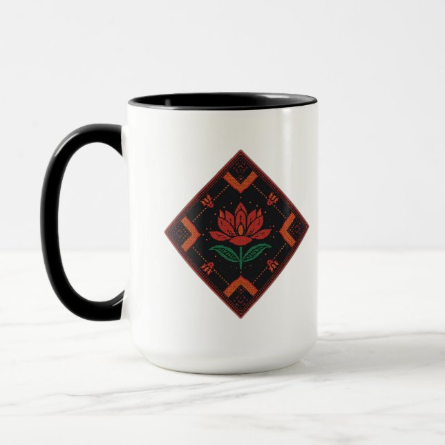 Phulkari Blommig Mugg (Vänster)