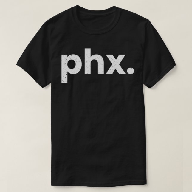 PHX Phoeni Arizona flygplatskod Förteckning över P T Shirt (Design framsida)