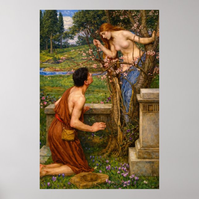 Phyllis and Demophoön by John William Waterhouse Poster (Framsidan)