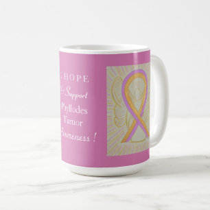 Phyllodes Tumor Awareness Ribbon Angel Anpassnings Kaffemugg