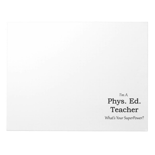 Phys. Ed. Lärare Anteckningsblock (Framsida)