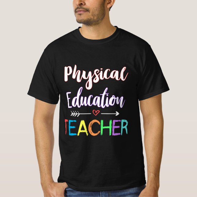 Physical Education Teacher School PE Teacher Fitne T Shirt (Framsida)