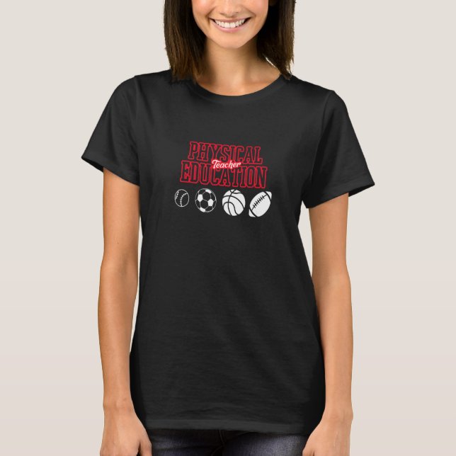 Physical Education Teacher Teaching  Teachers Grap T Shirt (Framsida)