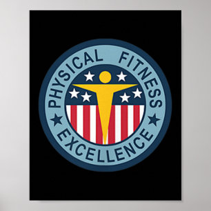 Physical Fitness Badge - USA-armén Poster