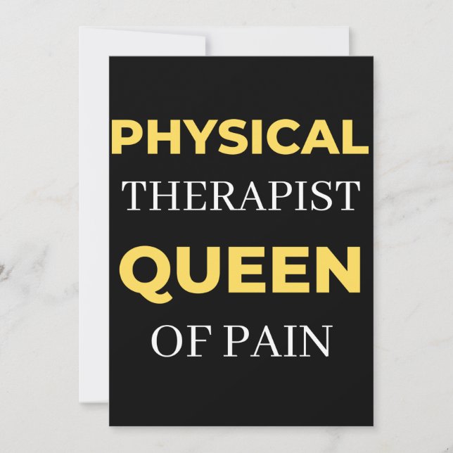 Physical Therapist Queen Of Pain Tack Kort (Framsida)