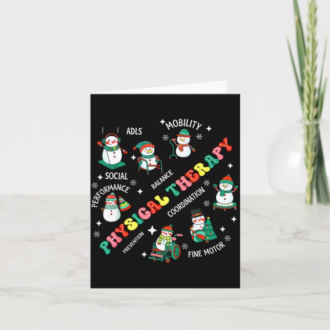 Physical Therapy Christmas Snowman Pt Physical The Kort (Framsida)